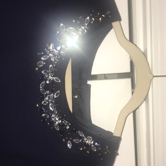 J Crew Navy Blouse - Picture 2 of 4